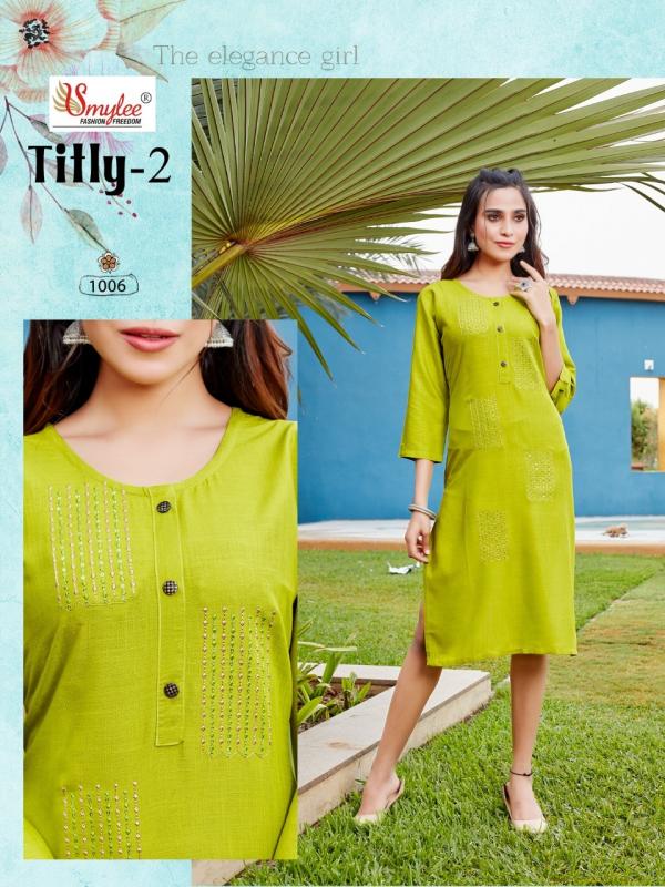 Smylee Titly-2 Designer Rayon Embroidery Kurti 